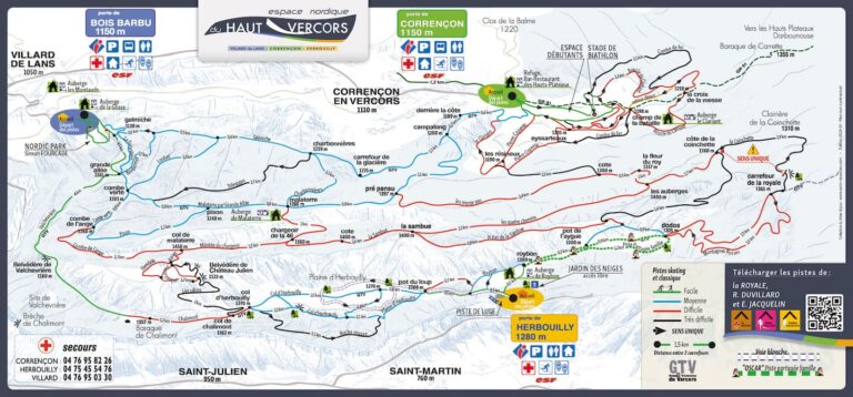 Duplex de Villard à Villard-de-Lans — Plan piste de ski nordique