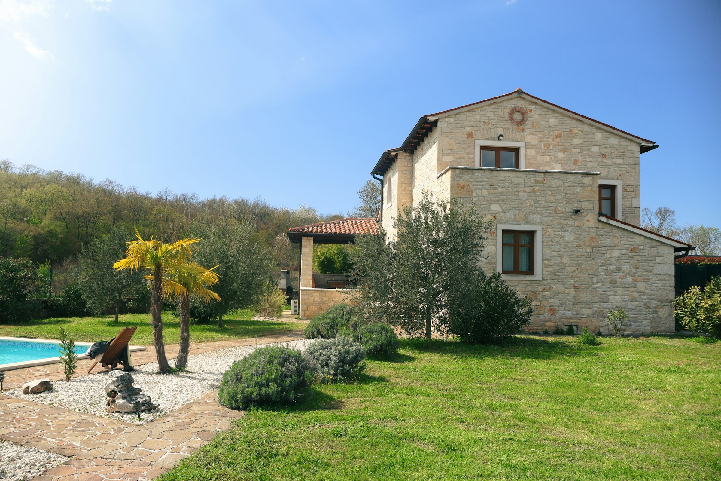 Mas en pierre avec piscine et olivier en Drôme Provençale